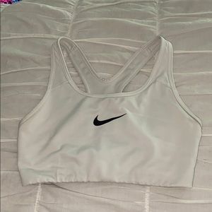 White NIKE sports bra